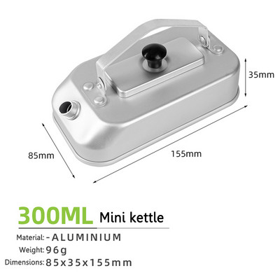 Hordozható kemping teáskanna alumíniumötvözetből készült kempingforraló vízforraló fogantyúval kültéri edények túrázáshoz horgászpiknikhez