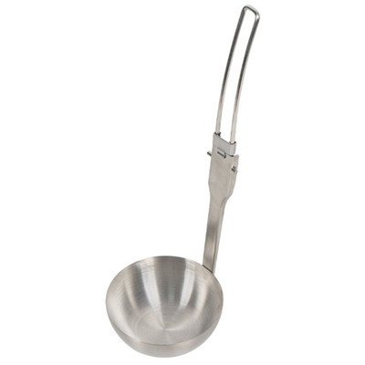 Välimatkalauanõud Kokkupandav lusikaga supikulp roostevabast terasest Kulumiskindel kaasaskantav toiduvalmistamislusikas riista lusikas