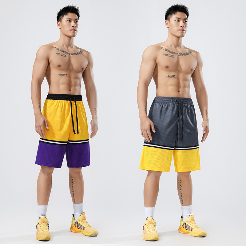 Suvised hingavad meeste võrgust lühikesed püksid Jõusaal Kulturism vabaaja lahtised korvpallipüksid sörkijad õues fitness ranna lühikesed püksid