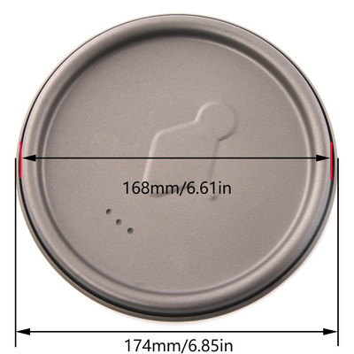 TOAKS Universālais titāna krūzes vāks Titāna kempinga katla vāks krūzes vāks Titāna vāks krūzes krūzes katlam.