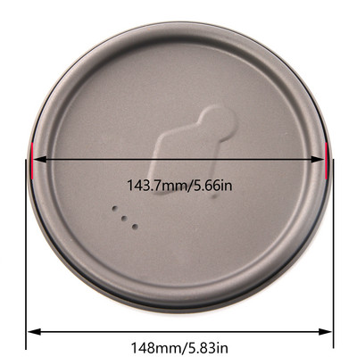 TOAKS Universālais titāna krūzes vāks Titāna kempinga katla vāks krūzes vāks Titāna vāks krūzes krūzes katlam.
