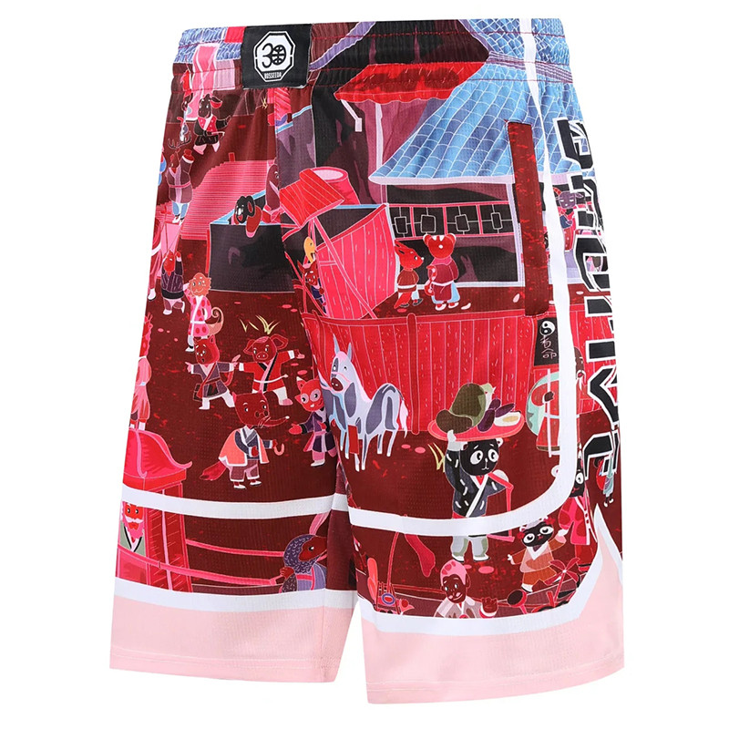 Vasaras šorti 3D drukāšana Basketbola šorti Treniņi Skriešana Sporta šorti Brīvi Sporta Īsi pantalones cortos hombre