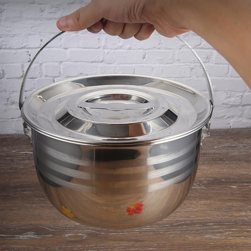 1 gab. Biezs kempinga sautēšanas katls, nepiedegošs katls Mājas virtuve Lielas ietilpības zupas katls Gatavošanas rīki Virtuves piederumi Virtuves piederumi