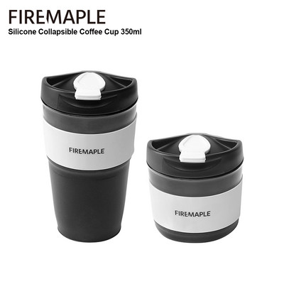 Fire-Maple silikonska sklopiva šalica za kavu s poklopcem, otporna na opekotine, prijenosne sklopive šalice za kampiranje 350 ml