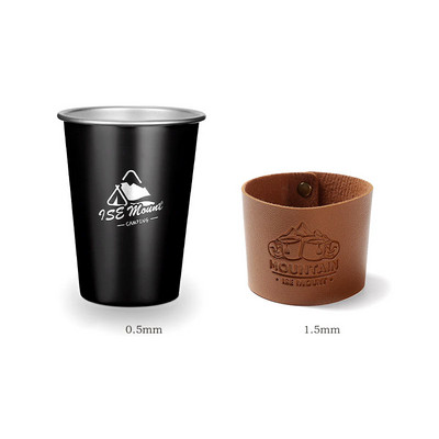 350 ml-es rozsdamentes acél kávéscsésze készlet Hordozható, tartós söröskorsó hőálló kültéri utazási kemping meleg hideg vizes tea tejcsésze