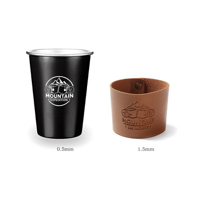 350 ml-es rozsdamentes acél kávéscsésze készlet Hordozható, tartós söröskorsó hőálló kültéri utazási kemping meleg hideg vizes tea tejcsésze