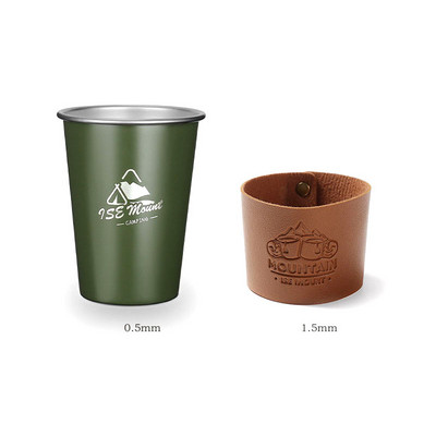 350 ml-es rozsdamentes acél kávéscsésze készlet Hordozható, tartós söröskorsó hőálló kültéri utazási kemping meleg hideg vizes tea tejcsésze