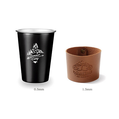 350 ml-es rozsdamentes acél kávéscsésze készlet Hordozható, tartós söröskorsó hőálló kültéri utazási kemping meleg hideg vizes tea tejcsésze