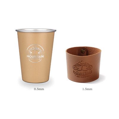 350 ml-es rozsdamentes acél kávéscsésze készlet Hordozható, tartós söröskorsó hőálló kültéri utazási kemping meleg hideg vizes tea tejcsésze