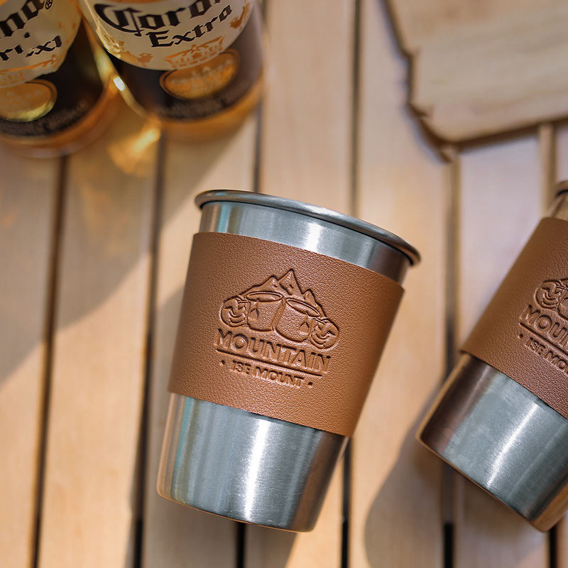 350 ml-es rozsdamentes acél kávéscsésze készlet Hordozható, tartós söröskorsó hőálló kültéri utazási kemping meleg hideg vizes tea tejcsésze