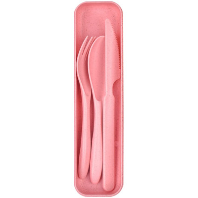 Kaasaskantav plastikust reisisöögiriistade komplekt koos ümbrisega matkapikniku jaoks Korduvkasutatavad lusikakahvlite komplektid väligrillidele Cartravel lauanõude jaoks