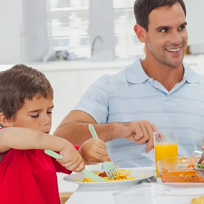 Kaasaskantav plastikust reisisöögiriistade komplekt koos ümbrisega matkapikniku jaoks Korduvkasutatavad lusikakahvlite komplektid väligrillidele Cartravel lauanõude jaoks