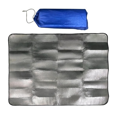 200x150cm Водоустойчива постелка за къмпинг Алуминиево фолио Подложка от EVA пяна Сгъваемо одеяло за плажен пикник Външна палатка Подложка за спане Матрак
