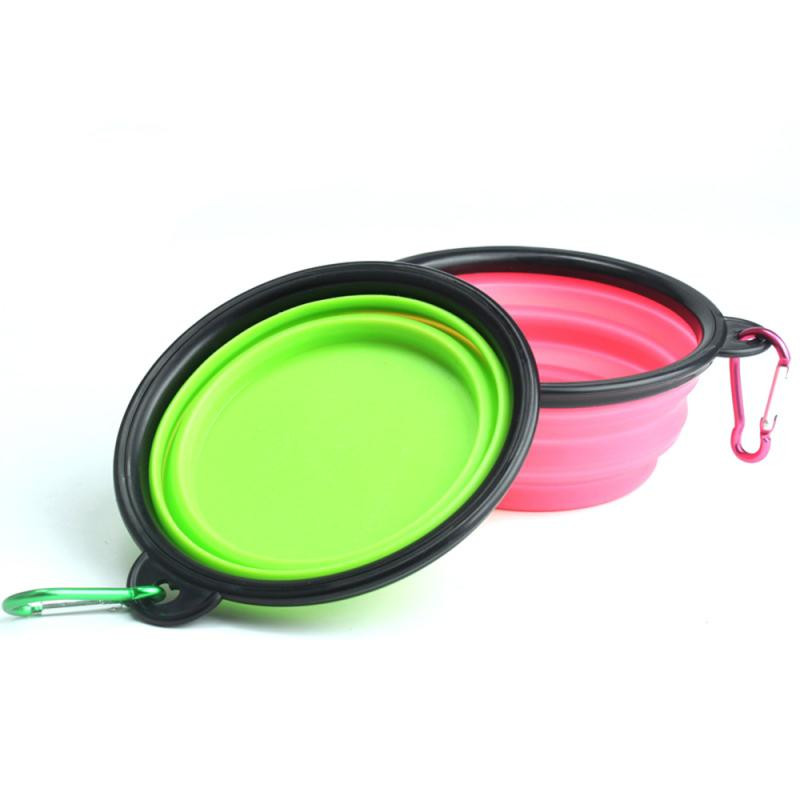 Pārnēsājami silikona šķīvji Saliekami kaķu suņu bļodas āra ceļojumiem mājdzīvnieku kucēnu suņu barotava Barības konteineri Trauki Mājdzīvnieku suņu piederumi Produkti