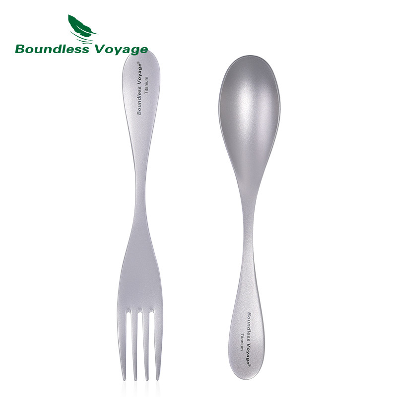 Beribės kelionės titano stalo reikmenys stovyklavimo šaukštai šakutės lazdelės rinkinys itin lengvi lauko stalo įrankiai, skirti žygiams iškylose