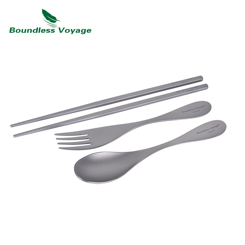 Beribės kelionės titano stalo reikmenys stovyklavimo šaukštai šakutės lazdelės rinkinys itin lengvi lauko stalo įrankiai, skirti žygiams iškylose