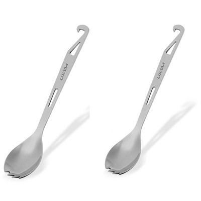 Lixada nerūdijančio plieno Spork ilga rankena Spork su butelių atidarytuvu Lengvi lauko vakarienės Spork stalo reikmenys kelionių stovyklavimui