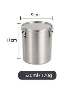 520/1000/1600/2500 ml nerūsējošā tērauda uzglabāšanas tvertne, noslēgta tējas tvertne virtuvei Vienkārša uzglabāšanas tvertne, graudu tvertne