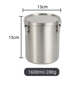 520/1000/1600/2500 ml nerūsējošā tērauda uzglabāšanas tvertne, noslēgta tējas tvertne virtuvei Vienkārša uzglabāšanas tvertne, graudu tvertne