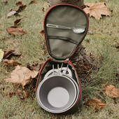 Camping Sierra csésze tál tárolótáska Oxford textil grill étkészlet utazási hordtáska szabadtéri túrákhoz