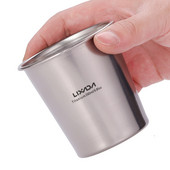 Lixada 290ml Ελαφρύ φλιτζάνι μπύρας τιτανίου Juice φλιτζάνι τσάι Φλιτζάνι κάμπινγκ για υπαίθριο κάμπινγκ Πεζοπορία Πικ-νικ