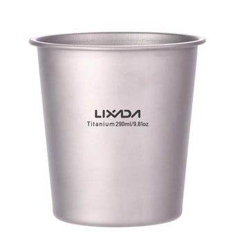 Lixada 290ml Ελαφρύ φλιτζάνι μπύρας τιτανίου Juice φλιτζάνι τσάι Φλιτζάνι κάμπινγκ για υπαίθριο κάμπινγκ Πεζοπορία Πικ-νικ