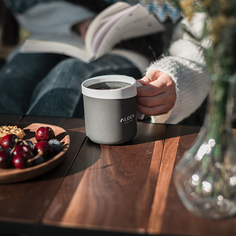 Alocs TW-414 kültéri hordozható 400 ml alumínium ötvözet kemping vizes csésze bögre kávés csésze teáscsésze sörtejhez túrázás hátizsákkal