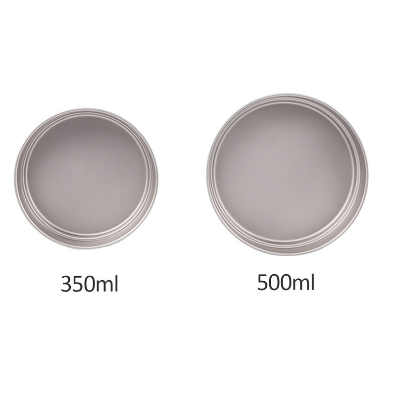 Lixada 350 ml/500 ml īpaši viegla titāna cepeškrāsns āra kempings pārgājieniem pikniks mugursoma gatavošanas panna ar salokāmiem rokturiem
