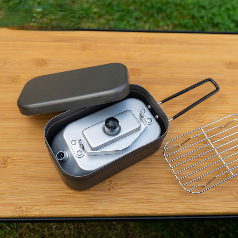 0,3 l stovyklavietės verdančio vandens puodas, aliuminio lydinio vandens butelis, arbatinukas su rankena Camping puodas lauko indai, skirti žygiams iškylai