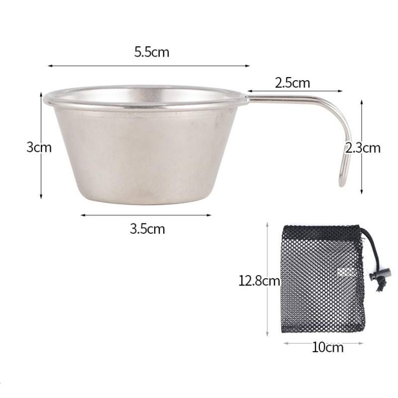 0,3 l stovyklavietės verdančio vandens puodas, aliuminio lydinio vandens butelis, arbatinukas su rankena Camping puodas lauko indai, skirti žygiams iškylai