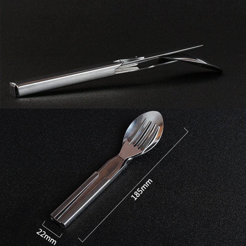 Utazási evőeszközök Rozsdamentes acél Összecsukható evőeszközök Kemping Villa Kés Túlélő Evőeszközök Turisztikai Kanál Kemping Evőeszközök Kések Főzés