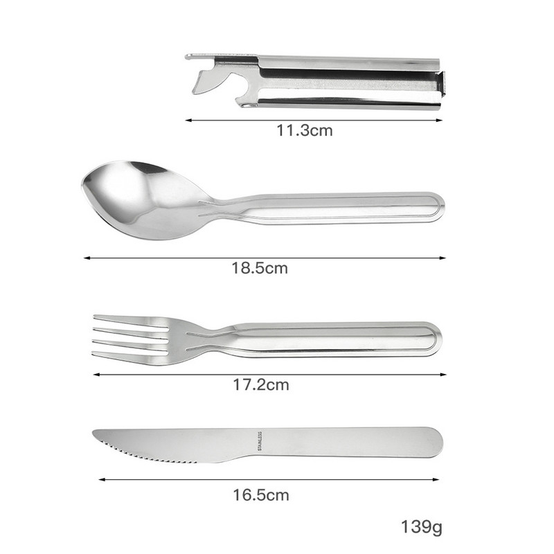 Utazási evőeszközök Rozsdamentes acél Összecsukható evőeszközök Kemping Villa Kés Túlélő Evőeszközök Turisztikai Kanál Kemping Evőeszközök Kések Főzés