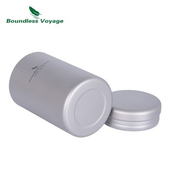 Βάζο τσαγιού χωρίς όρια Voyage Titanium Mini Size Tea Canister Εξαιρετικά ελαφρύ φορητό βαζάκι από κασσίτερο για χαλαρό τσάι, καφέ, μπαχαρικά, φασόλια, ζάχαρη