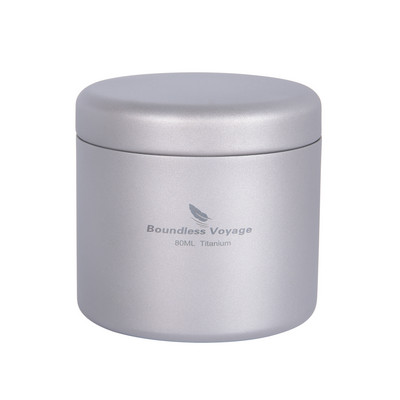 Neierobežota Voyage titāna tējas burka mini izmēra tējas kārba Īpaši viegla pārnēsājama skārda burka beramajai tējai, kafijai, garšvielām, pupiņām, cukuram