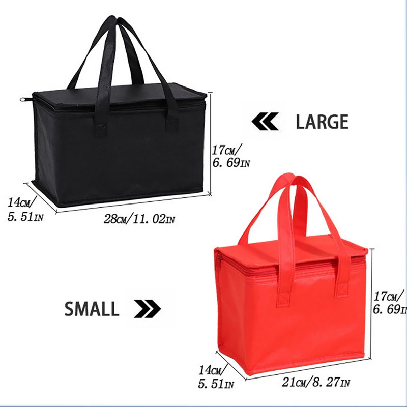 Nešiojamas pietų aušintuvo krepšys sulankstomas izoliacinis piknikas ledo pakelis Maisto terminis maišelis Gėrimų nešiklis Izoliuoti maišeliai Maisto pristatymo krepšiai