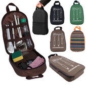 Lauko stovyklavietės virtuvės reikmenų maišelis maisto ruošimo reikmenų organizatorius virtuvės reikmenų laikymo krepšys, nešiojamas kelioninis kepsninės indų maišelis