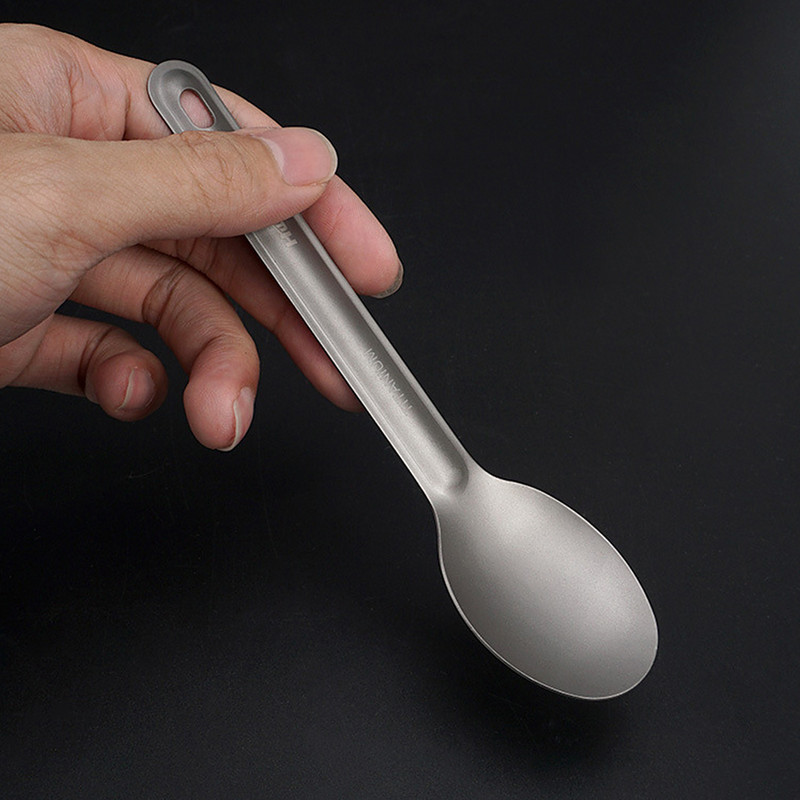 Φορητό Υπερελαφρύ Titanium Spork Επιτραπέζιο πιρούνι Υπαίθριο Πιρούνι Κάμπινγκ Κουτάλι Πεζοπορίας Πικ-νικ Ελαφρύ Σπίτι Μαγειρικά σκεύη