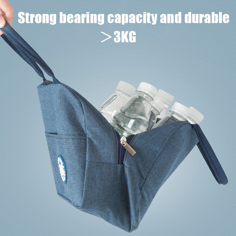 Nešiojamas izoliuotas priešpiečių krepšys aušintuvo krepšys, atsparus vandeniui Oksfordo ledo pakuotės priešpiečių dėžutė stovyklavimui iškylų maišas stovyklavimo reikmenys terminis krepšys