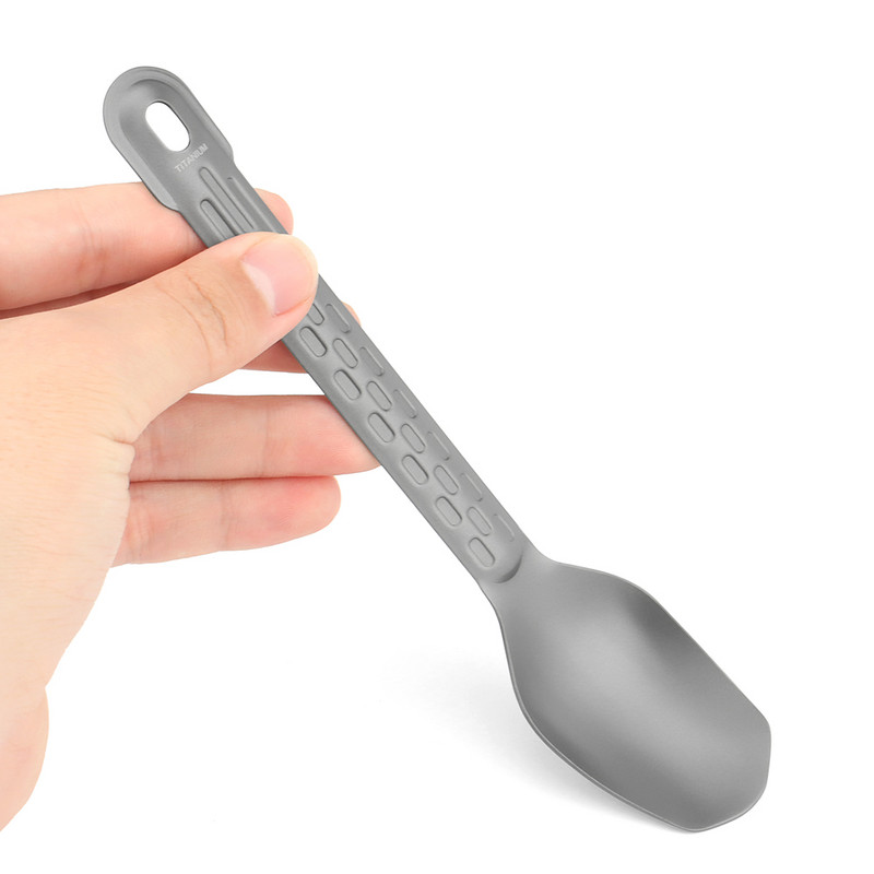 Desszert saláta villa kanál titán étkészlet piknik edények kanál villa kültéri kemping kellékek