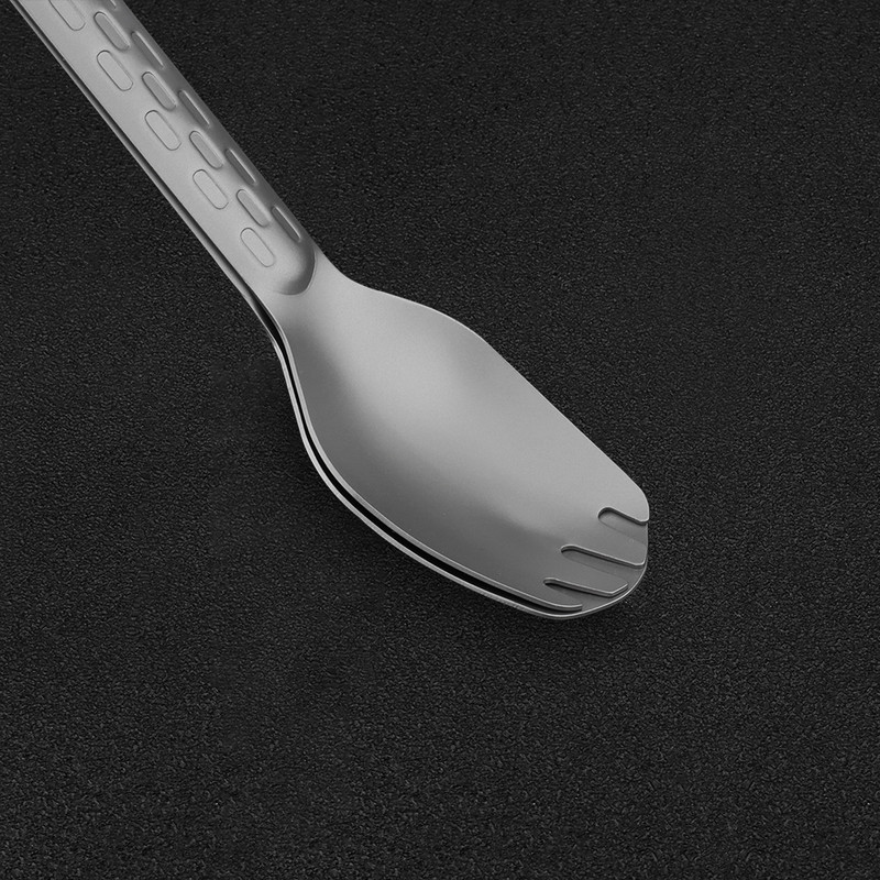 Desszert saláta villa kanál titán étkészlet piknik edények kanál villa kültéri kemping kellékek