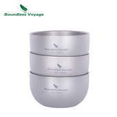 Boundless Voyage Titanium Double Wall Cup Mini Arbatos puodeliai Sake Puodelis Lauko Kempingo Puodelis Kavos Puodeliai Lengvi gėrimai 40ml