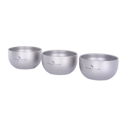 Boundless Voyage Titanium Double Wall Cup Mini Arbatos puodeliai Sake Puodelis Lauko Kempingo Puodelis Kavos Puodeliai Lengvi gėrimai 40ml