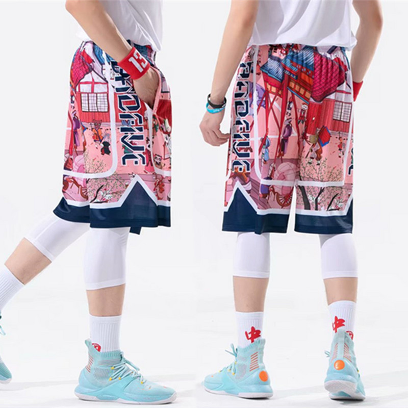 Personība Moderni basketbola šorti pieaugušajiem Kabatas ar rāvējslēdzēju