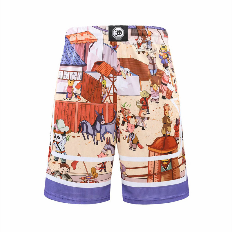 Personība Moderni basketbola šorti pieaugušajiem Kabatas ar rāvējslēdzēju