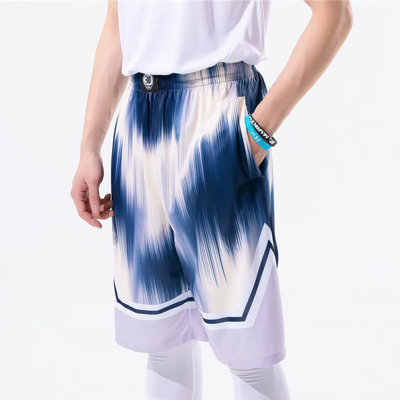 Isiksus Trendikas korvpallipüksid Täiskasvanute lukuga taskud Spordipüksid Treening Treening Jooksulaud Vabaaja lahtised lühikesed püksid