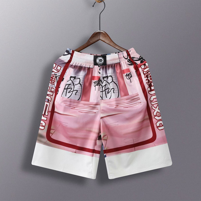 Asmenybė Madingi krepšinio šortai suaugusiems Su užtrauktuku užsegamos kišenės Sportiniai šortai Treniruotės Fitnesas Bėgimo lenta Skaitmeninės spaudos trumpos kelnės