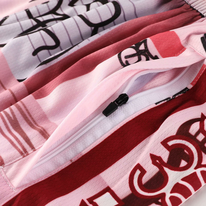 Asmenybė Madingi krepšinio šortai suaugusiems Su užtrauktuku užsegamos kišenės Sportiniai šortai Treniruotės Fitnesas Bėgimo lenta Skaitmeninės spaudos trumpos kelnės