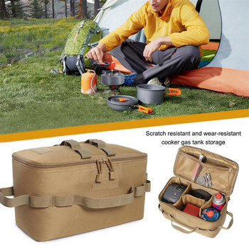 Camp MOLLE Θήκη για υπαίθρια τσάντα αποθήκευσης κάμπινγκ Καλάθι Σόμπα υγραερίου Κουζίνα δοχείο μεταφοράς τσάντα τσάντα για πικνίκ Μαγειρικά σκεύη Organizer