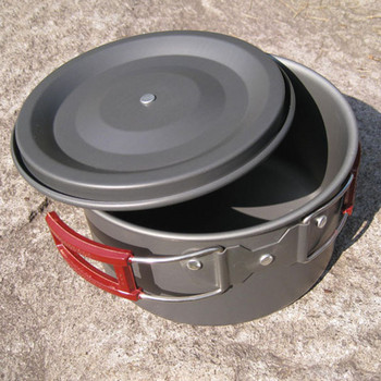 3L 19*11cm κράμα αλουμινίου Εξωτερική κατσαρόλα για κάμπινγκ Κάμπινγκ Μαγειρικά σκεύη πιάτα για πικνίκ Φορητά μονό τηγάνι Υπαίθρια σερβίτσια Πεζοπορία