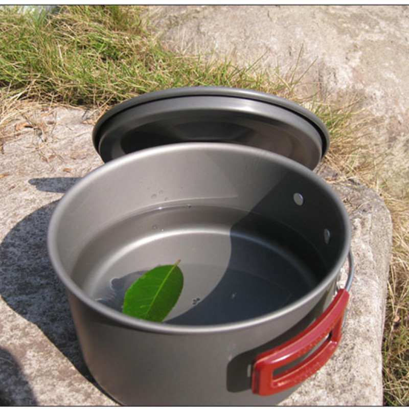 3L 19*11CM alumīnija sakausējums āra kempinga katls kempings virtuves trauki piknika trauki pārnēsājami vienas pannas āra galda piederumi pārgājieniem